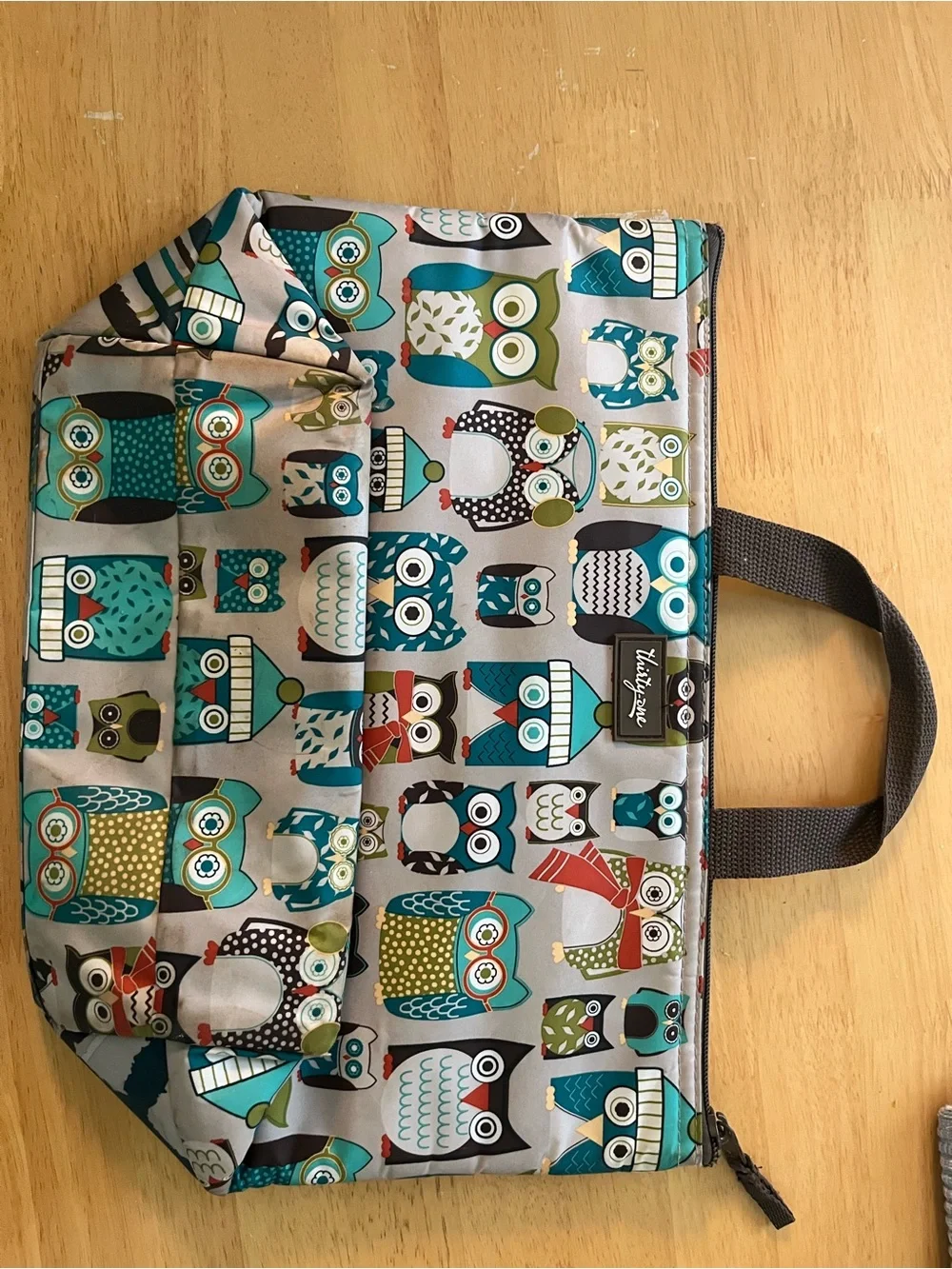 Thirty One Personalized Vivian Teal Plaid Tote Bag